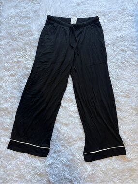 NWT Auden Black Cropped Cloud Knit Sleepwear Pants Modal Size XS